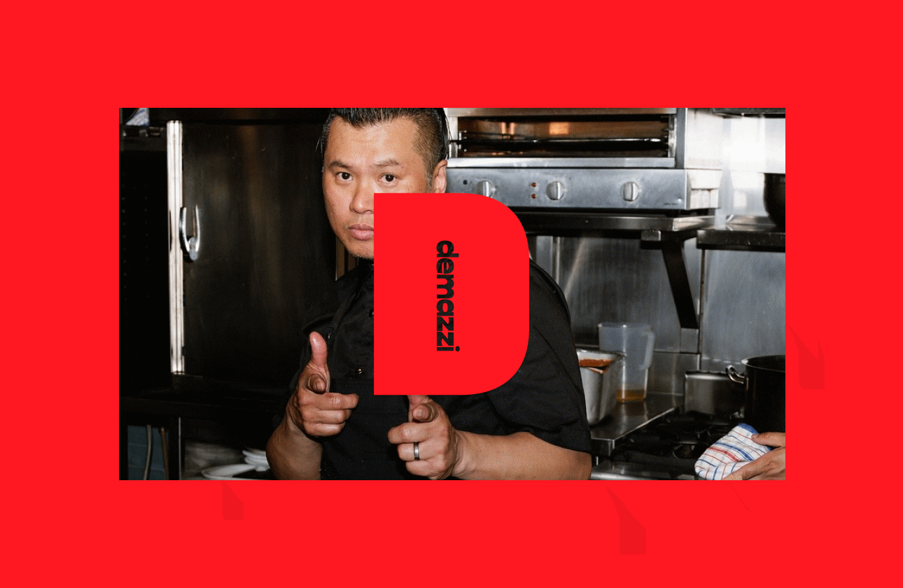 Wine Glass with the Demazzi logo printed on it.