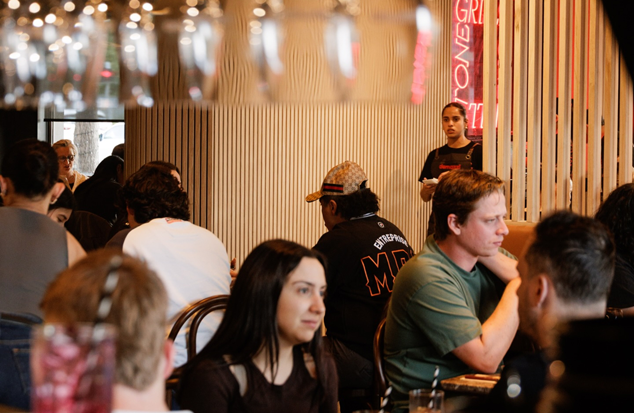 Interior view of Demazzi Stone Grill, Essendon.